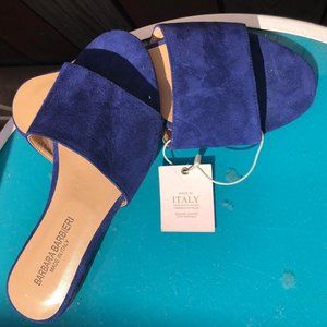 authentic Italian suede slides